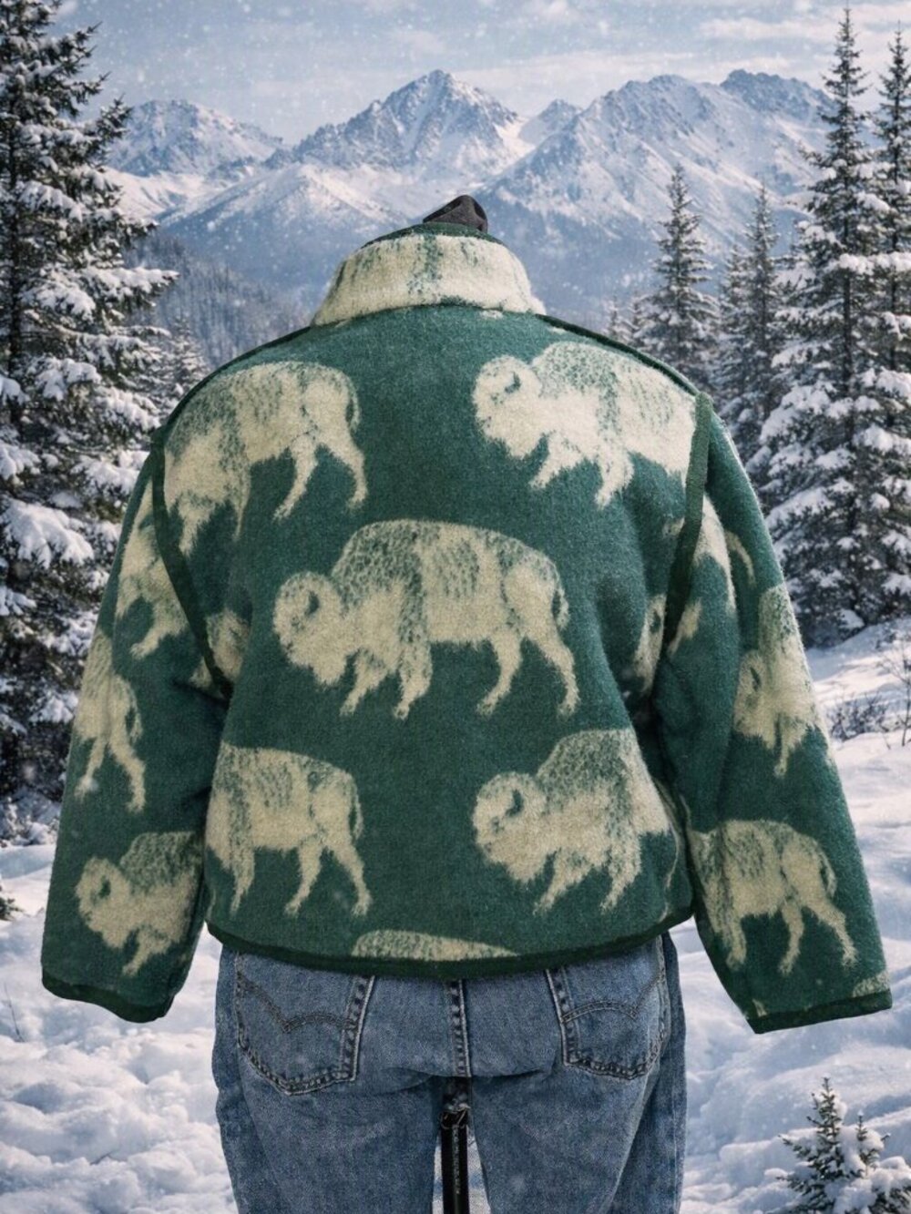 Legacy Collection, Green Buffalo crop jacket, Sz M/L - Picture 2 of 8